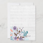 Southern Country Cotton Floral Verlovingsfeest Kaart (Achterkant)
