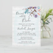 Southern Country Cotton Vrijgezellenfeest Bruidbru Kaart (Staand voorkant)