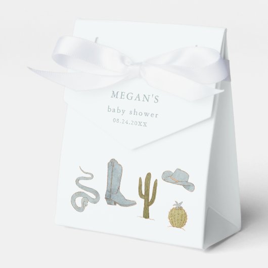 Southern Cowboy-Baby shower Bedankdoosjes (Voorkant Zijde)