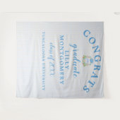 Southern Cowboy Monogram Afstuderen Foto Achtergro Wandkleed (Voorkant (horizontaal))