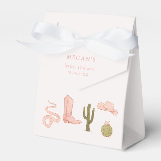 Southern Cowgirl Baby shower Bedankdoosjes (Voorkant Zijde)