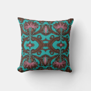Southern Cowgirl Roze Turquoise Western Land Kussen