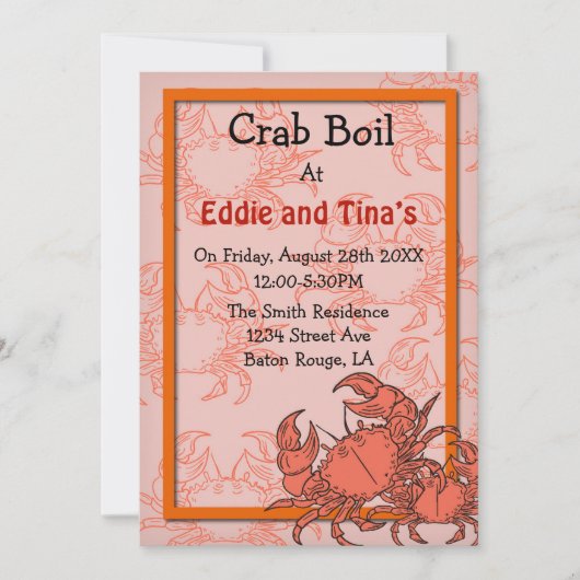 Southern Crab Boil Kaart (Voorkant)