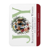 Southern Floral Cotton kerst Joy Holiday Foto Magneet (Verticaal)