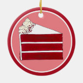 Southern Food Red Velvet Layer Cake Slice Bakkerij Keramisch Ornament (Achterkant)