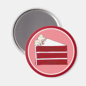 Southern Food Red Velvet Layer Cake Slice Bakkerij Magneet (Voorkant / Achterkant)