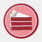 Southern Food Red Velvet Layer Cake Slice Bakkerij Magneet (Voorkant)