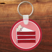 Southern Food Red Velvet Layer Cake Slice Bakkerij Sleutelhanger (Achterkant)