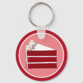 Southern Food Red Velvet Layer Cake Slice Bakkerij Sleutelhanger (Achterkant)