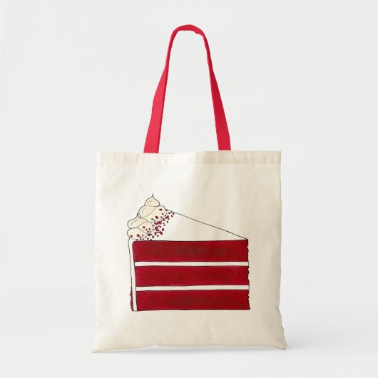 Southern Food Red Velvet Layer Cake Slice Bakkerij Tote Bag (Voorkant)