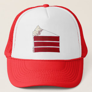 Southern Food Red Velvet Layer Cake Slice Bakkerij Trucker Pet