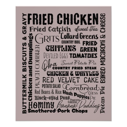 Southern Foods Foto Afdruk (Voorkant)