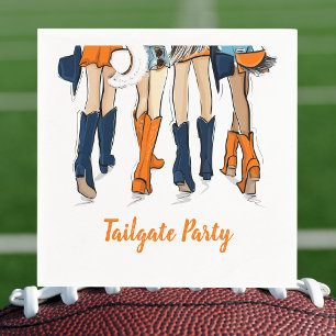 Southern Game Day Vier Stijlvolle Dames Tailgate Servet
