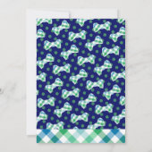 Southern Gentleman Plaid en Bowtie Baby Boy Kaart (Achterkant)