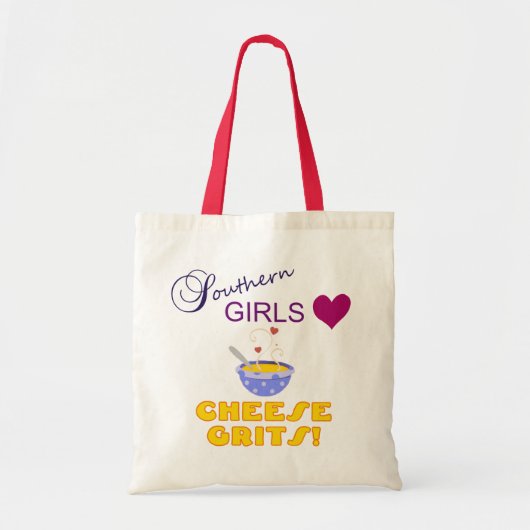 Southern Girls Love Cheese Grits Tote Bag (Voorkant)