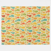 Southern Grammar Chart Bird Pattern Fleece Deken (Voorkant (Horizontaal))