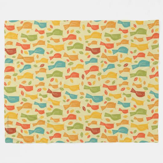 Southern Grammar Chart Bird Pattern Fleece Deken (Voorkant (Horizontaal))