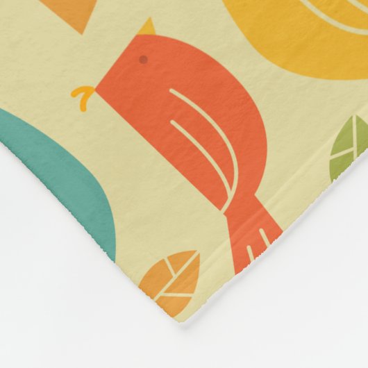 Southern Grammar Chart Bird Pattern Fleece Deken (Hoek)
