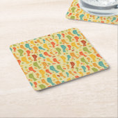 Southern Grammar Chart Bird Pattern Kartonnen Onderzetters (Schuin)