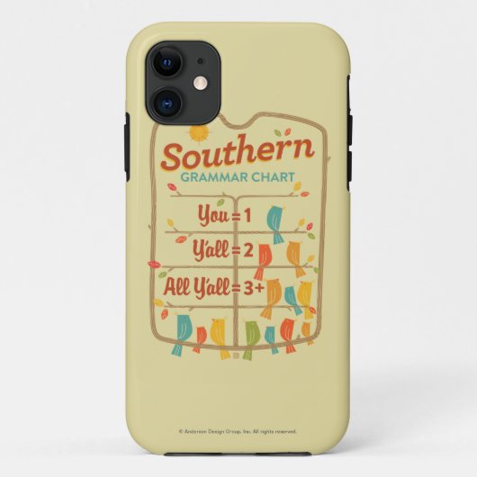 Southern Grammar Chart Case-Mate iPhone Case (Achterkant)