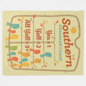 Southern Grammar Chart Fleece Deken (Voorkant (Horizontaal))