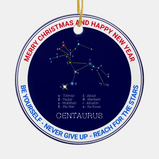 Southern Hemisphere Constellation Centaurus Keramisch Ornament (Voorkant)