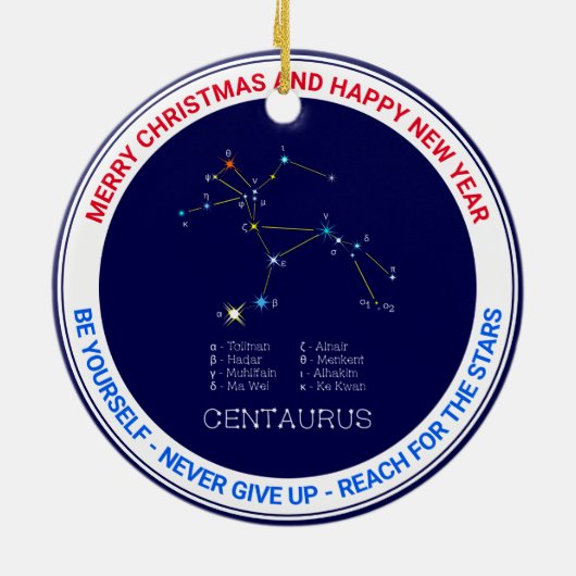 Southern Hemisphere Constellation Centaurus Keramisch Ornament (Achterkant)
