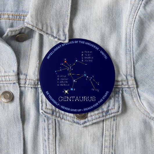 Southern Hemisphere Constellation Centaurus Ronde Button 4,0 Cm (In situ)
