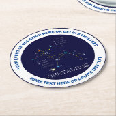 Southern Hemisphere Constellation Centaurus Ronde Kartonnen Onderzetter (Gebogen)