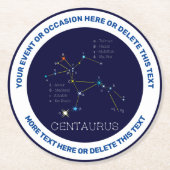 Southern Hemisphere Constellation Centaurus Ronde Kartonnen Onderzetter (Voorkant)