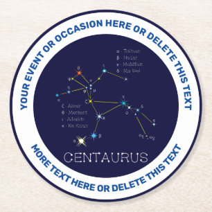 Southern Hemisphere Constellation Centaurus Ronde Kartonnen Onderzetter