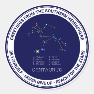 Southern Hemisphere Constellation Centaurus Ronde Sticker