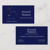 Southern Hemisphere Constellation Centaurus Visitekaartje (Voorkant / Achterkant)