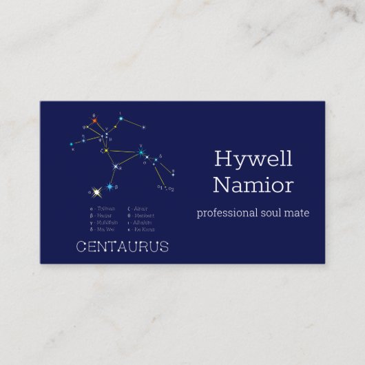 Southern Hemisphere Constellation Centaurus Visitekaartje (Voorkant)