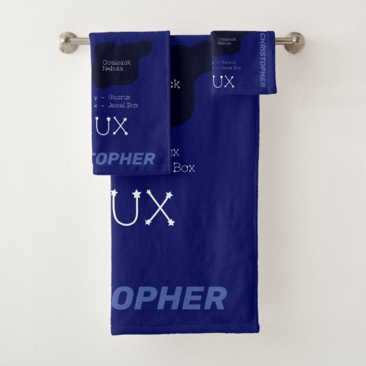 Southern Hemisphere Constellation Crux Bath Towel Bad Handdoek (Insitu)