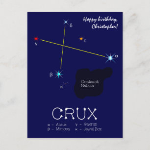 Southern Hemisphere Constellation Crux Briefkaart