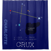 Southern Hemisphere Constellation Crux Douchegordijn (Voorkant)