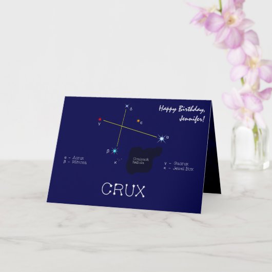 Southern Hemisphere Constellation Crux Kaart (Orchidee)