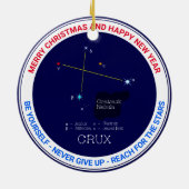 Southern Hemisphere Constellation Crux Keramisch Ornament (Achterkant)