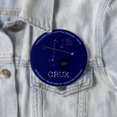 Southern Hemisphere Constellation Crux Ronde Button 4,0 Cm (In situ)