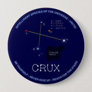 Southern Hemisphere Constellation Crux Ronde Button 4,0 Cm