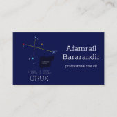 Southern Hemisphere Constellation Crux Visitekaartje (Voorkant)