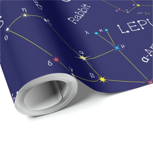 Southern Hemisphere Constellation Lepus Cadeaupapier (Rol Hoek)