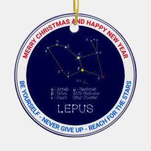 Southern Hemisphere Constellation Lepus Keramisch Ornament