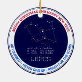 Southern Hemisphere Constellation Lepus Keramisch Ornament (Achterkant)