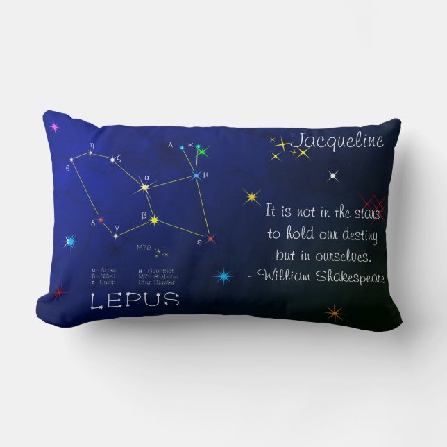 Southern Hemisphere Constellation Lepus Kussen (Voorkant)