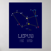 Southern Hemisphere Constellation Lepus Poster (Voorkant)
