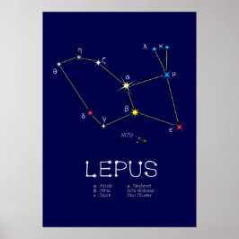 Southern Hemisphere Constellation Lepus Poster