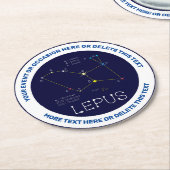 Southern Hemisphere Constellation Lepus Ronde Kartonnen Onderzetter (Gebogen)
