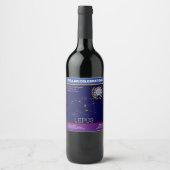 Southern Hemisphere Constellation Lepus Wijn Etiket (Voorkant)